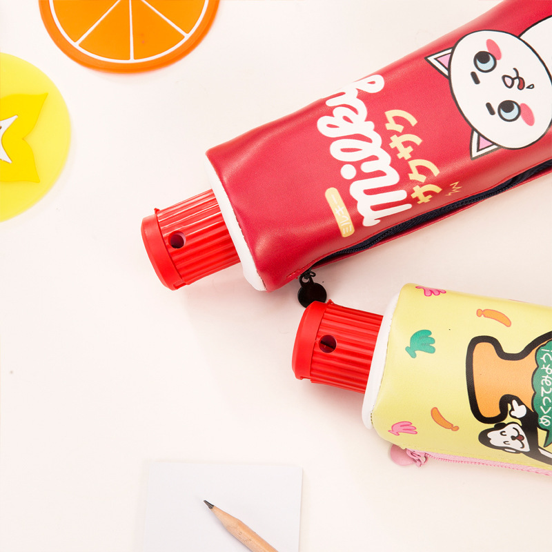 New-Korean-Cartoon-Toothpaste-Shape-Pencil-Case-With-Sharpener-Stationery-Storage-Organizer-Bag-1345274-3