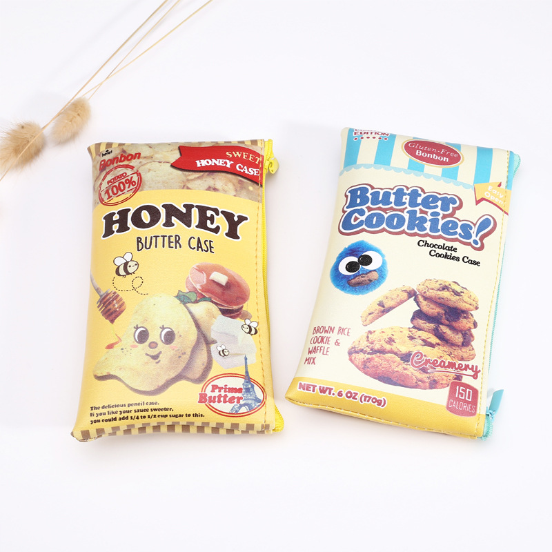 Novelty-Cute-Biscuit-Butter-Cookies-Chips-PU-Pen-Bag-Pencil-Case-Cosmetic-Makeup-Bag-1346027-1
