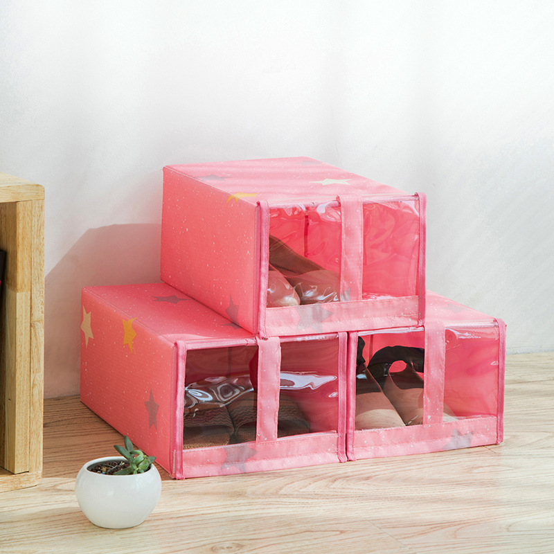 Oxford-Fabric-Shoe-Storage-Box-Organizer-Foldable-Washable-Dustproof-Flip-Parts-Storage-Box-1616689-2