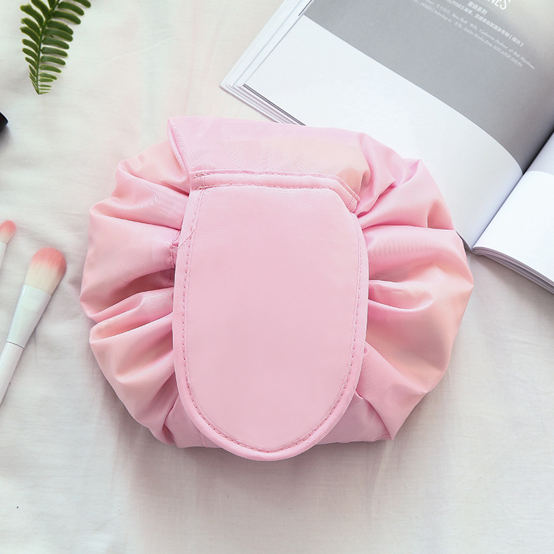 Polyester-Solid-Color-Drawstring-Cosmetic-Bag-Travel-Portable-Lazy-Storage-Bag-1377043-1