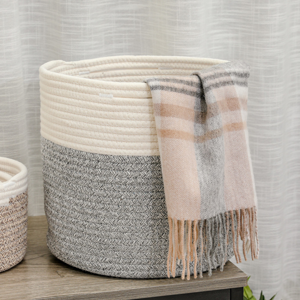 3PCS-Cotton-Rope-Woven-Basket-Bathroom-Laundry-Basket-Dirty-Clothe-Container-USA-1949372-11