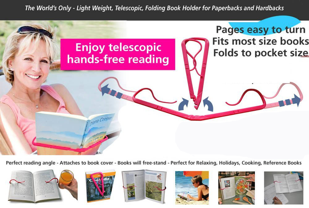 Creative-Hands-Free-Book-Page-Holder-Adjustable-Bookmark-for-Reading-Portable--Foldable-1254891-1