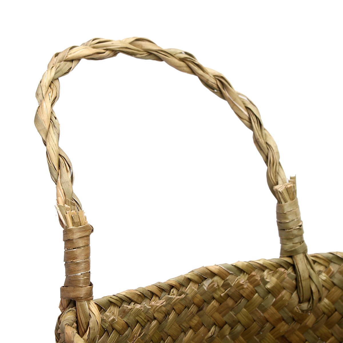Seagrass-Belly-Storage-Baskets-Shopping-Bag-Box-Organizer-Plant-Pot-Half-Green-1641539-4