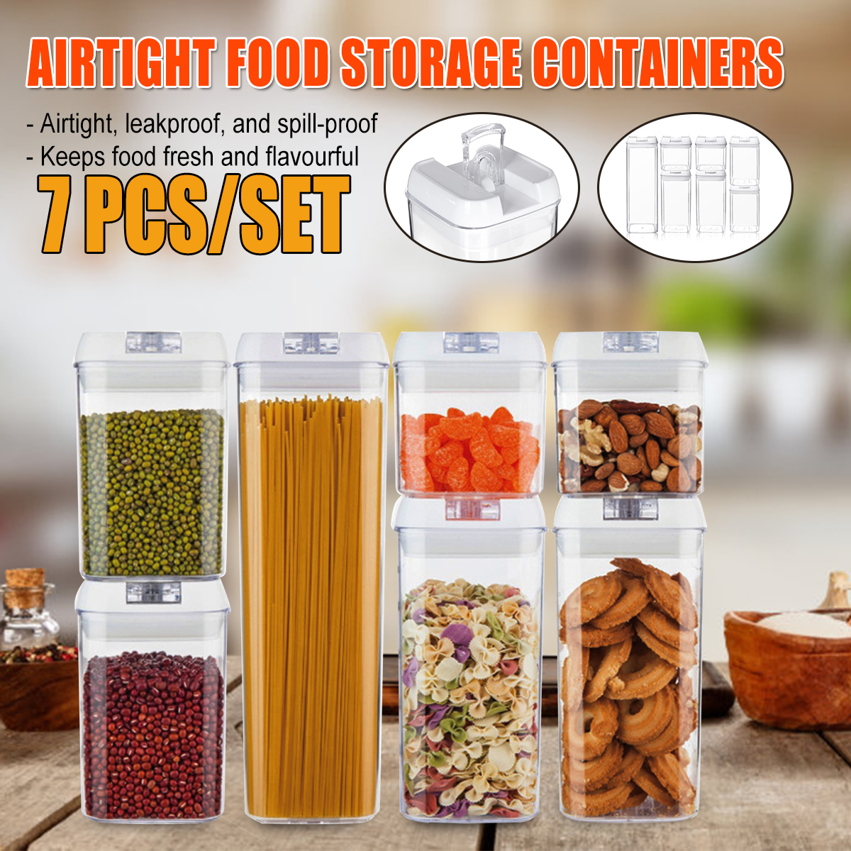 7PCS-Airtight-Stackable-Dry-Food-Storage-Container-Cereal-Transparent-Kitchen-1738016-1