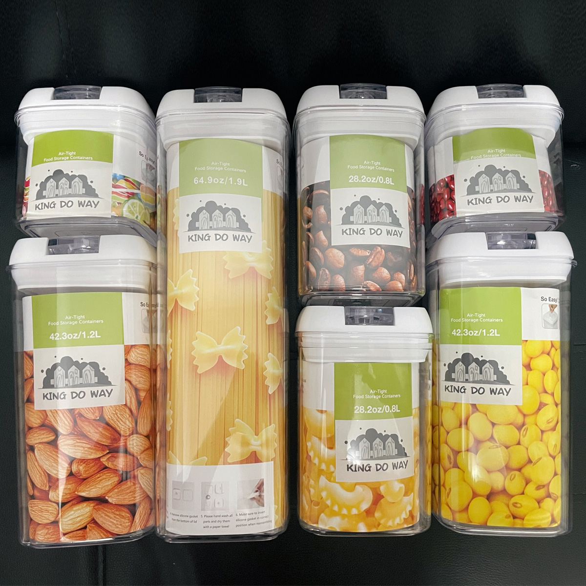 7PCS-Airtight-Stackable-Dry-Food-Storage-Container-Cereal-Transparent-Kitchen-1738016-12