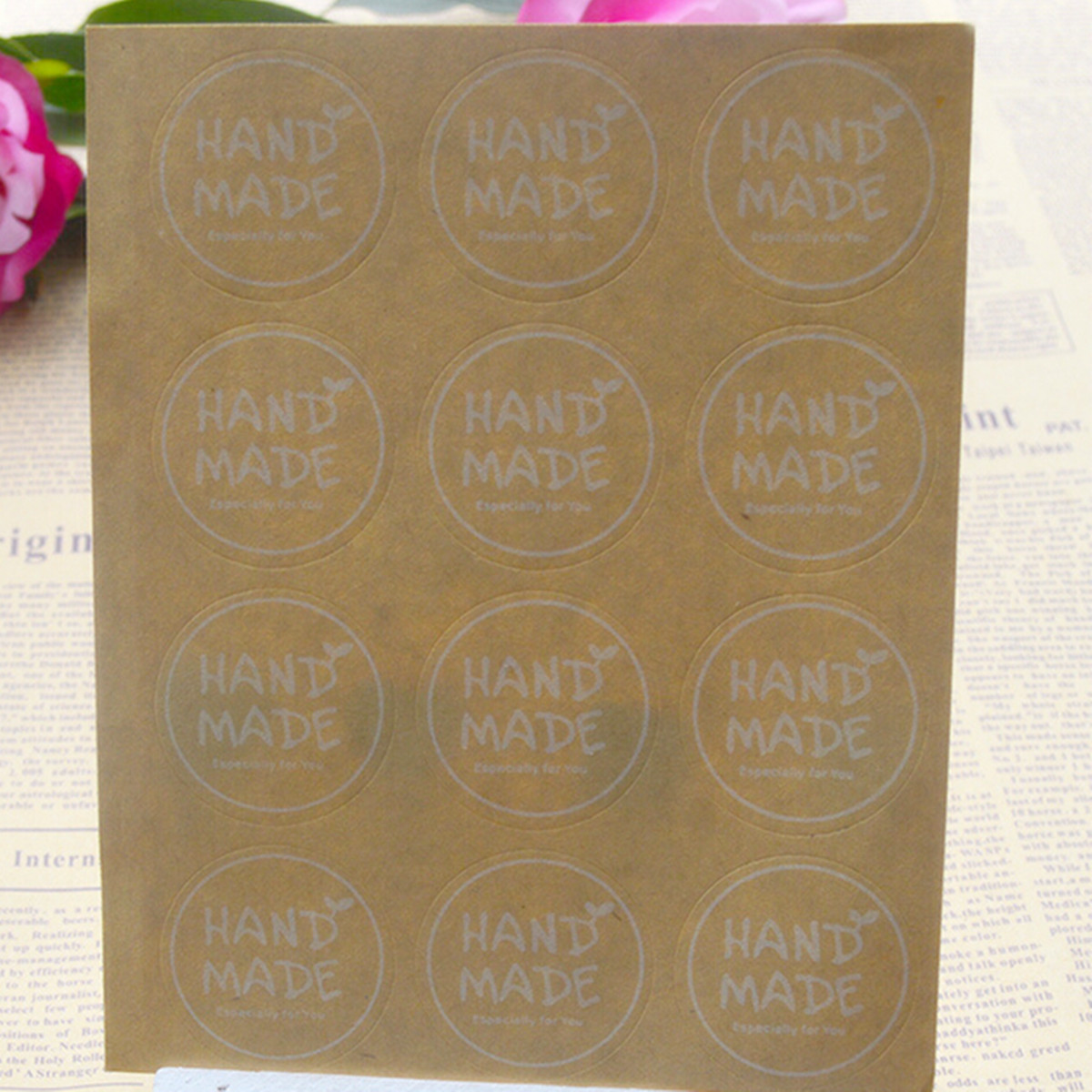120Pcs-Kraft-Craft-Paper-Label-Tape-Hand-Made-Seal-Sticker-DIY-Stitch-Bags-Boxes-1304920-4