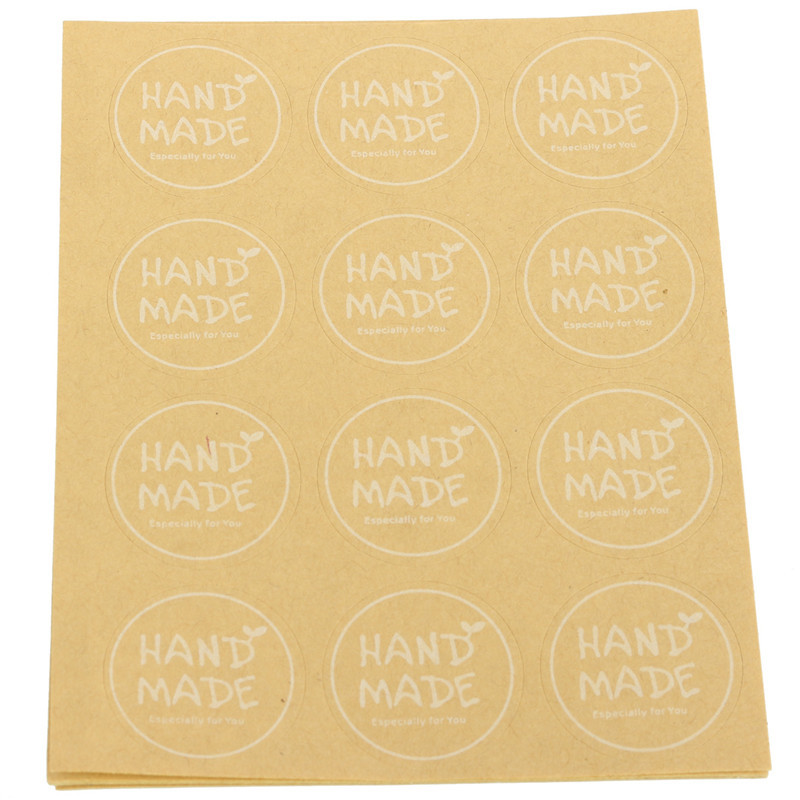 120Pcs-Kraft-Craft-Paper-Label-Tape-Hand-Made-Seal-Sticker-DIY-Stitch-Bags-Boxes-1304920-6