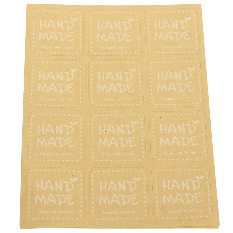 120Pcs-Kraft-Craft-Paper-Label-Tape-Hand-Made-Seal-Sticker-DIY-Stitch-Bags-Boxes-1304920-7