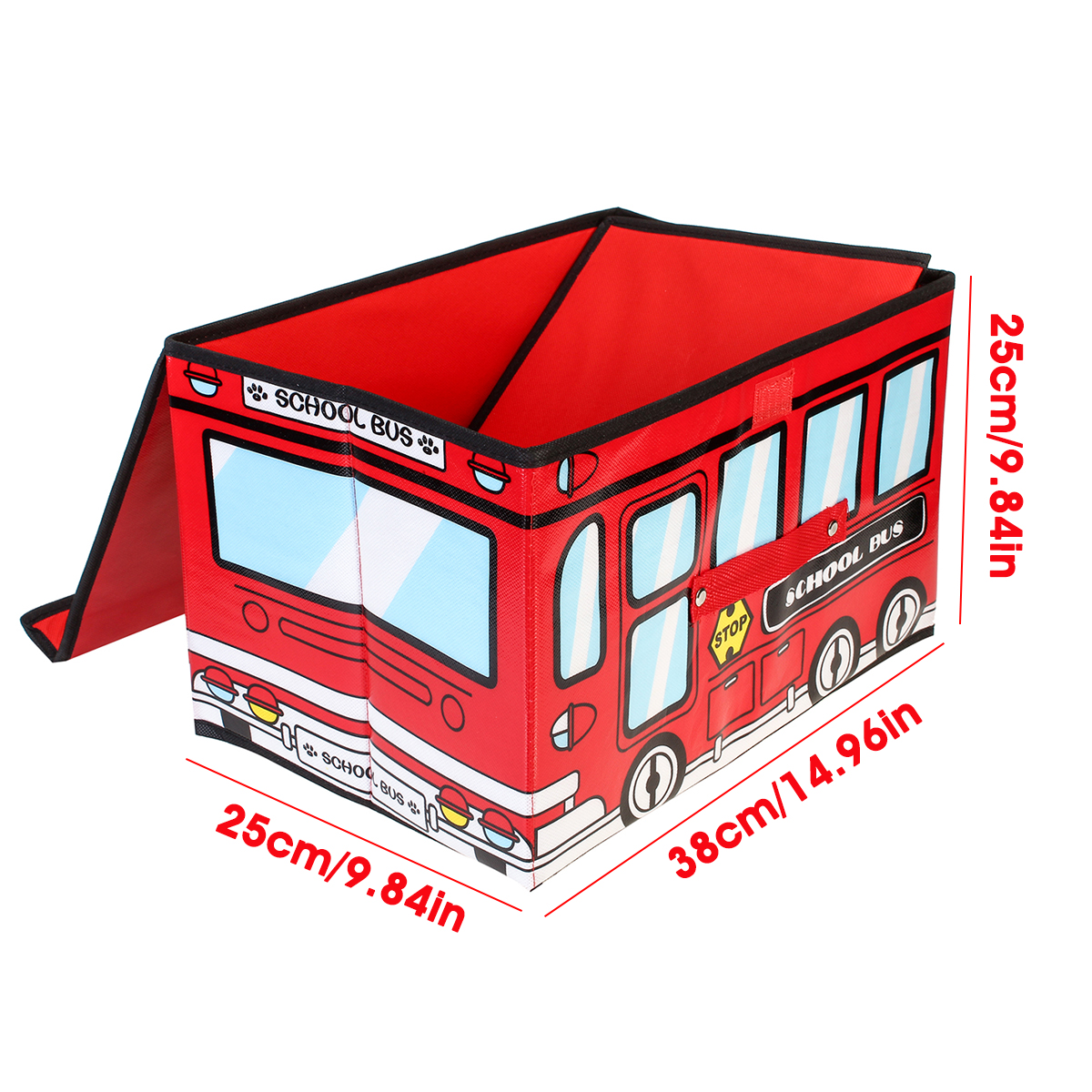18L-Waterproof-Bus-Shape-Children-Kids-Toys-Storage-Box-Foldable-Non-woven-Cartoon-Car-Pattern-Toys--1795293-12