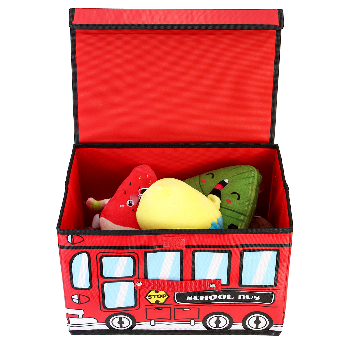 18L-Waterproof-Bus-Shape-Children-Kids-Toys-Storage-Box-Foldable-Non-woven-Cartoon-Car-Pattern-Toys--1795293-6