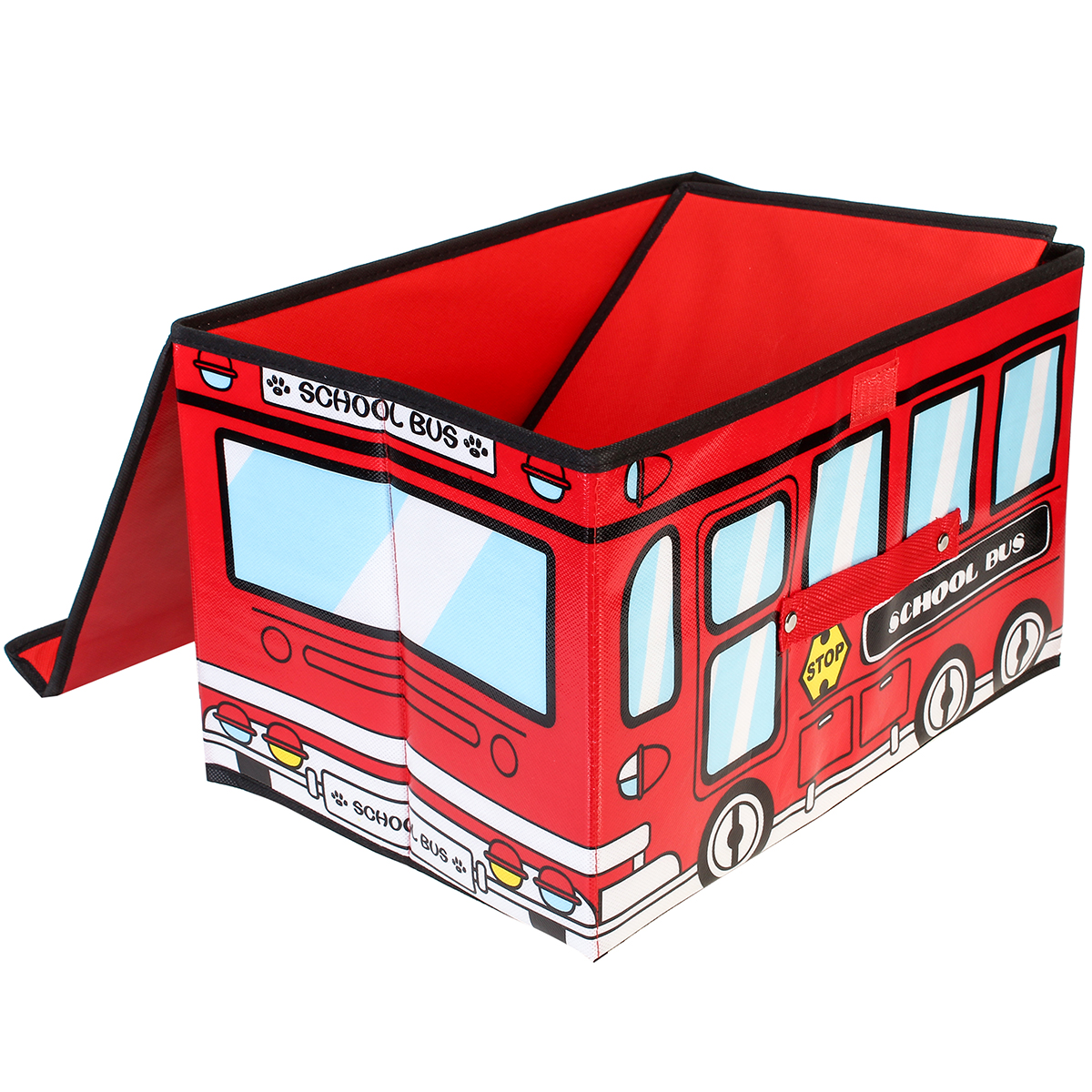 18L-Waterproof-Bus-Shape-Children-Kids-Toys-Storage-Box-Foldable-Non-woven-Cartoon-Car-Pattern-Toys--1795293-7