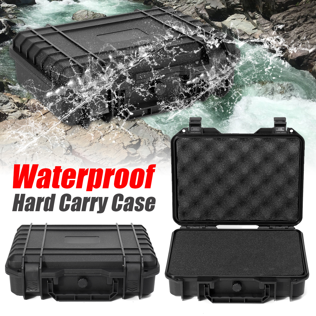 25020074mm-Waterproof-Hand-Carry-Tool-Case-Bag-Storage-Box-Camera-Photography-w-Sponge-1648371-1