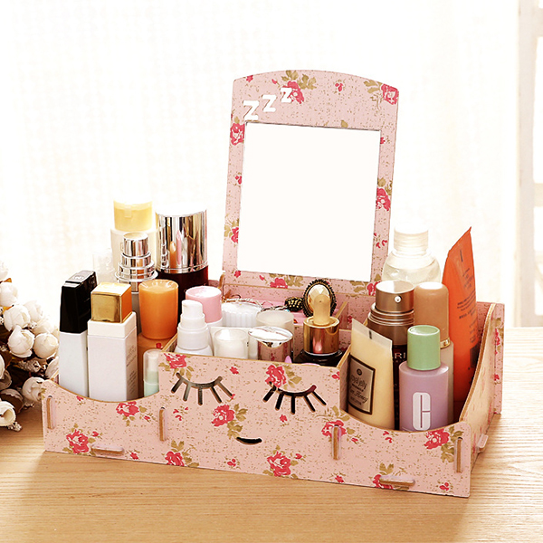 Creative-Diy-Wooden-Cosmetic-Storage-Box-Desktop-Storage-Container-With-Mirror-Desktop-Organizer-1189072-1