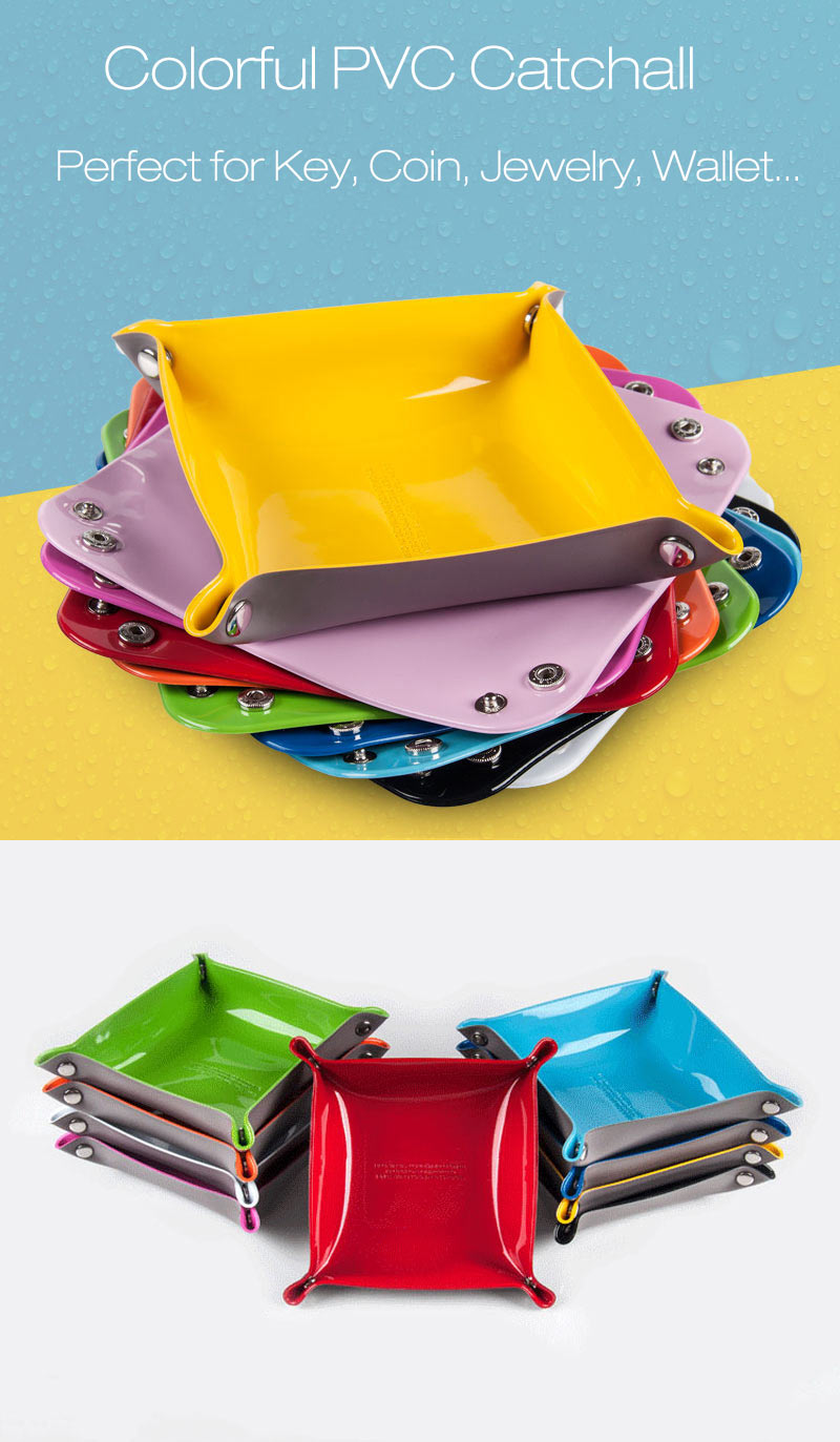 Honana-HN-B50-Colorful-PVC-Storage-Tray-Keys-Coins-Wallet-Storage-Box-Catchall-Desk-Valet-Tray-1163212-1