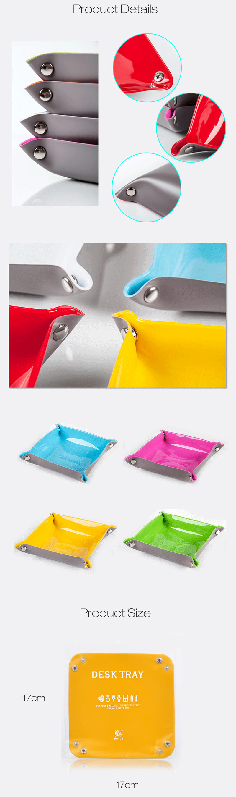 Honana-HN-B50-Colorful-PVC-Storage-Tray-Keys-Coins-Wallet-Storage-Box-Catchall-Desk-Valet-Tray-1163212-3