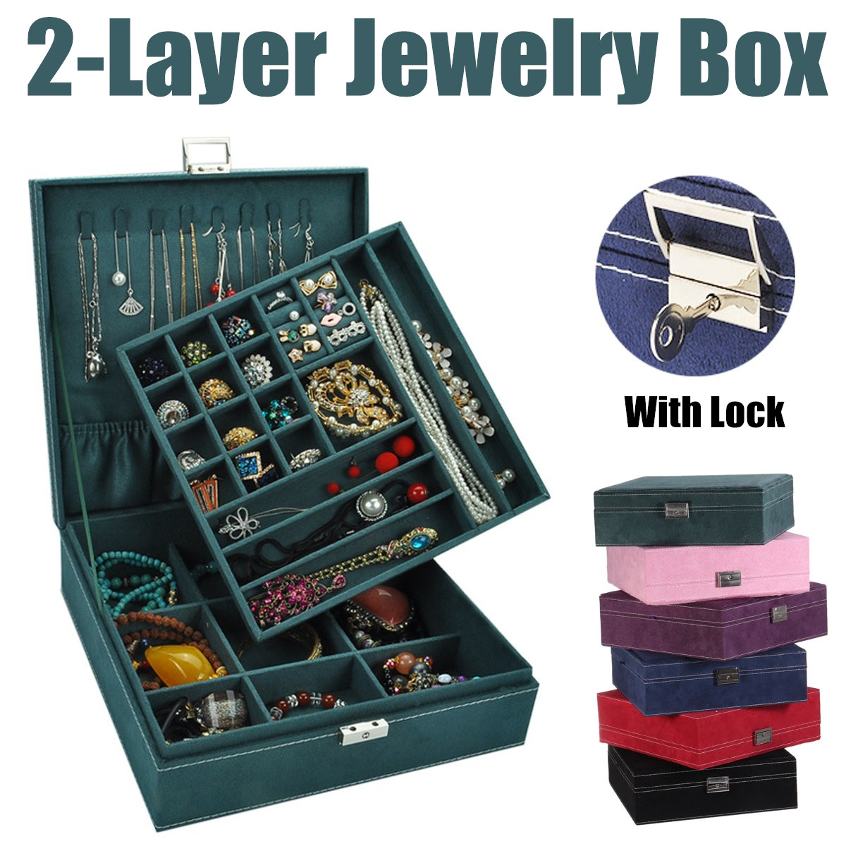 Multi-function-Vintage-Jewelry-Box-Organizers-Two-layer-Lockable-Jewelry-Display-Storage-Case-1855370-3