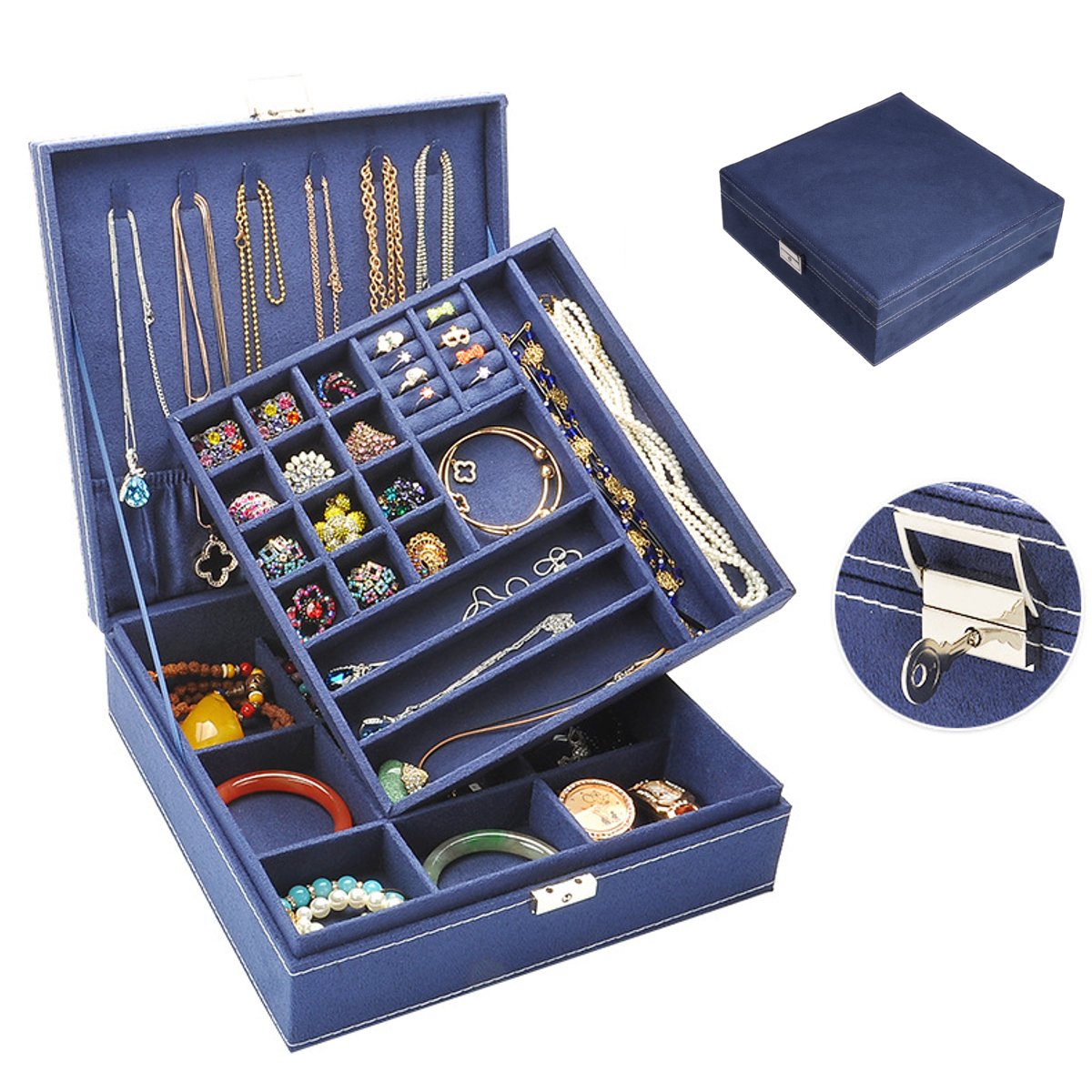 Multi-function-Vintage-Jewelry-Box-Organizers-Two-layer-Lockable-Jewelry-Display-Storage-Case-1855370-22
