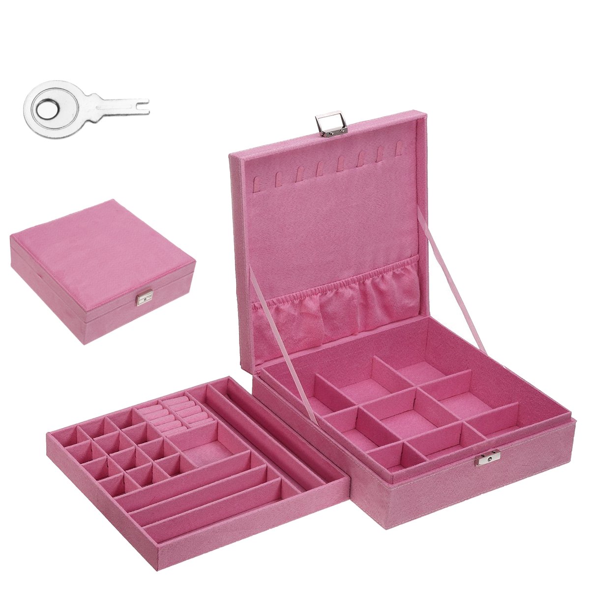 Multi-function-Vintage-Jewelry-Box-Organizers-Two-layer-Lockable-Jewelry-Display-Storage-Case-1855370-24