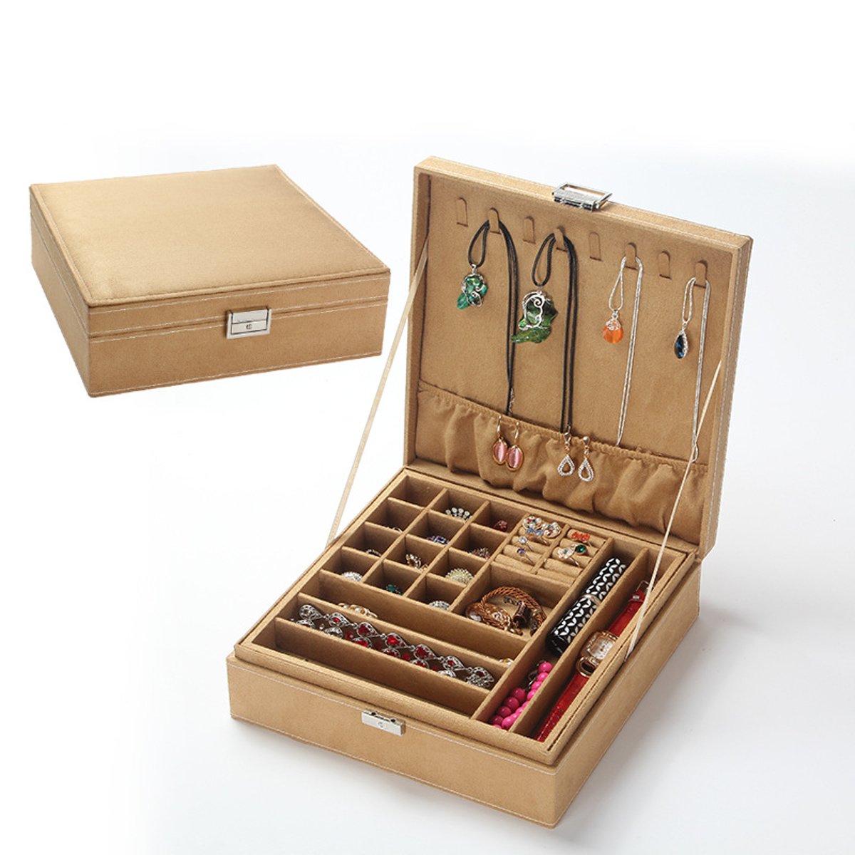 Multi-function-Vintage-Jewelry-Box-Organizers-Two-layer-Lockable-Jewelry-Display-Storage-Case-1855370-26