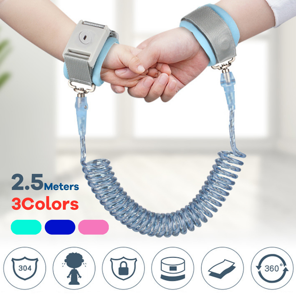 25m-Children-Anti-Lost-Wrist-Link-Safety-Harness-Adjustable-Traction-Rope-Toddler-Kids-Baby-Wristban-1815553-1