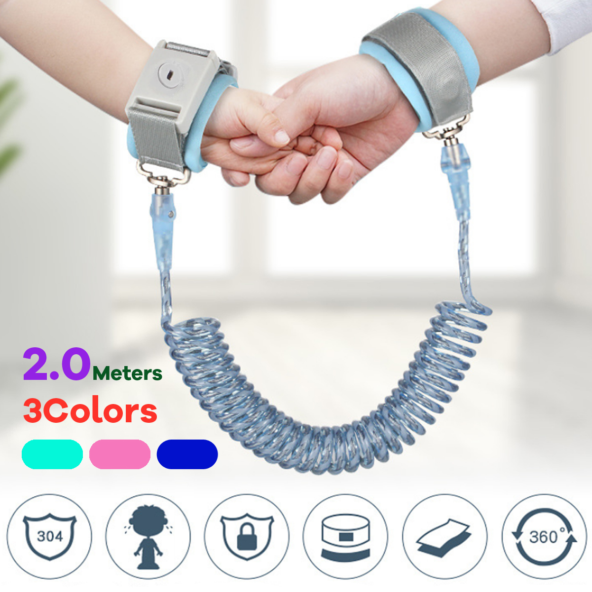 2m-Children-Anti-Lost-Wrist-Link-Safety-Harness-Adjustable-Traction-Rope-Toddler-Kids-Baby-Wristband-1815714-1