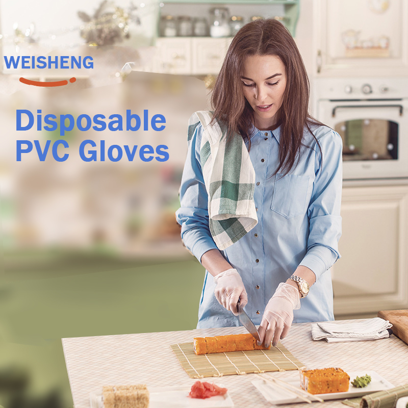 WEISHENG-100Pcs-Disposable-PVC-Waterproof-BBQ-Gloves-Cooking-Glove-1654422-1