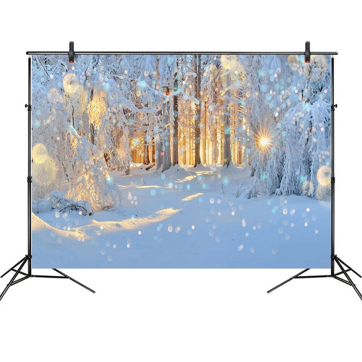 5x3FT-7x5FT-8x6FT-Winter-Snow-Light-Forest-Photography-Backdrop-Background-Studio-Prop-1609473-1