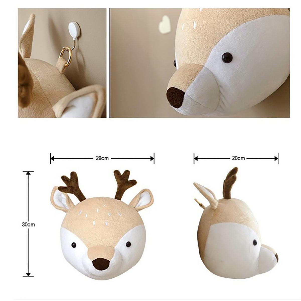 3D-Plush-Animal-Heads-Elephant-Bear-Deer-Wall-Decor-for-Children-Christmas-Birthday-Stuffed-Plush-To-1668966-11
