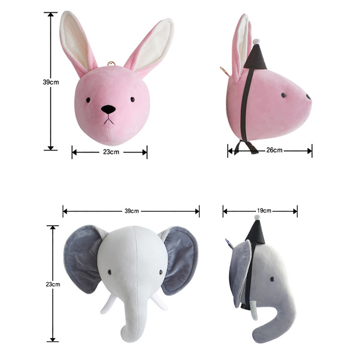 3D-Plush-Animal-Heads-Elephant-Bear-Deer-Wall-Decor-for-Children-Christmas-Birthday-Stuffed-Plush-To-1668966-12