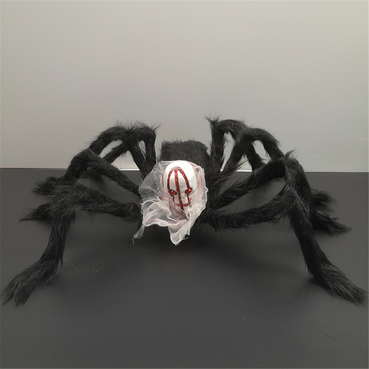7575cm-Simulation-Skull-Ghost-Head-Plush-Spider-Spider-Leg-Straighten-Horror-Toy-1818663-6
