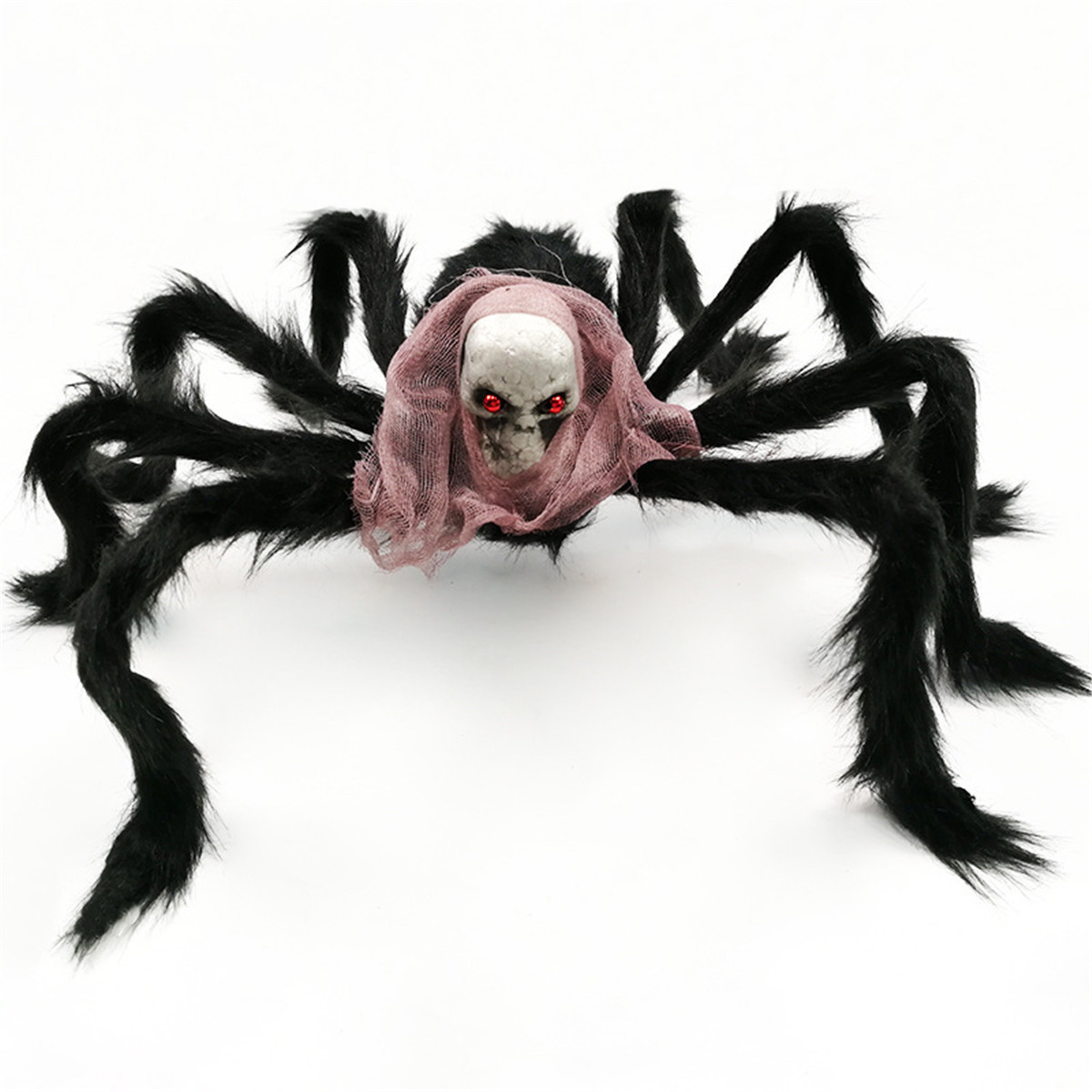 7575cm-Simulation-Skull-Ghost-Head-Plush-Spider-Spider-Leg-Straighten-Horror-Toy-1818663-7