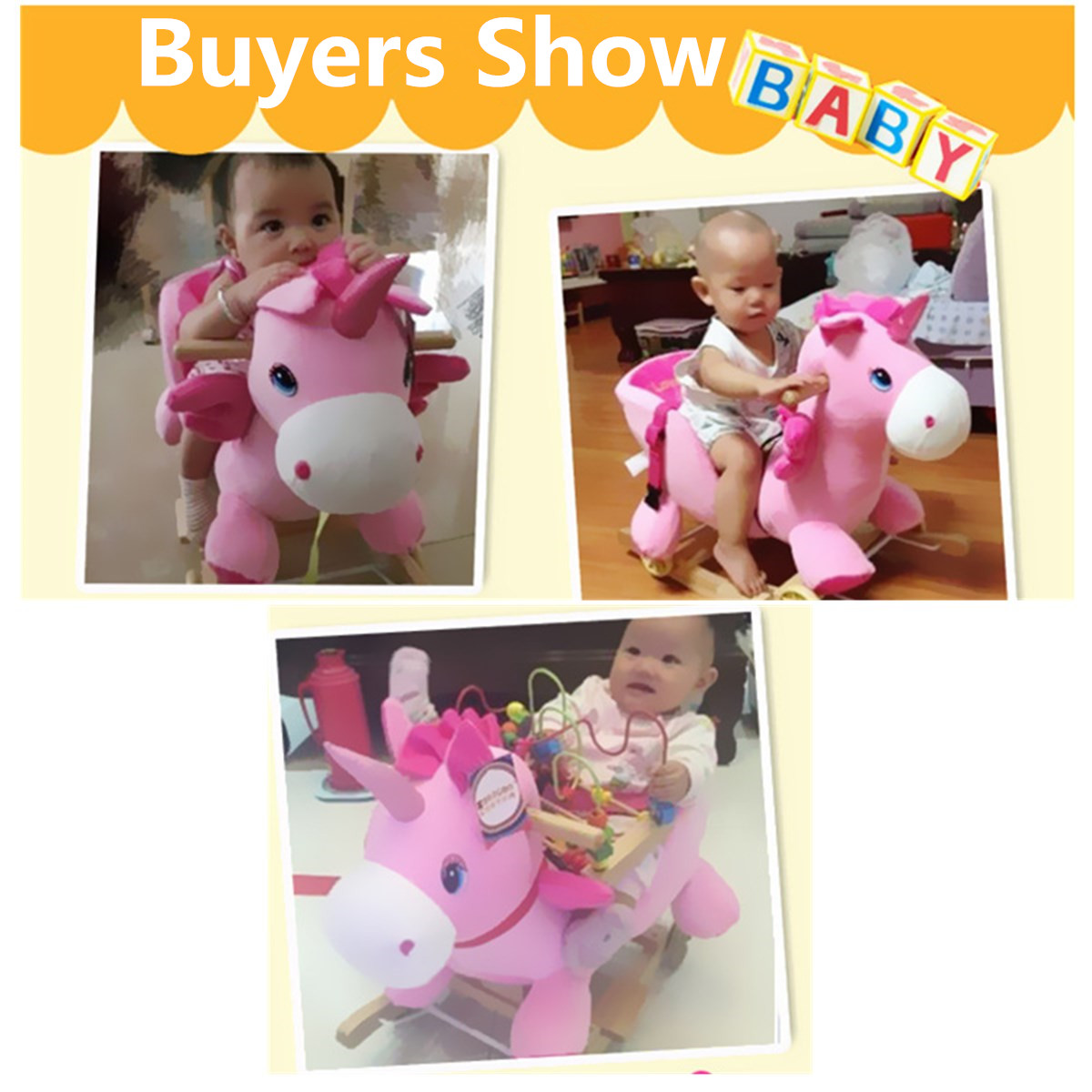 Baby-Kid-Toys-502858CM-Wooden-Plush-Rocking-Horse-Little-Unicorn-Style-Riding-Rocker-1338665-8