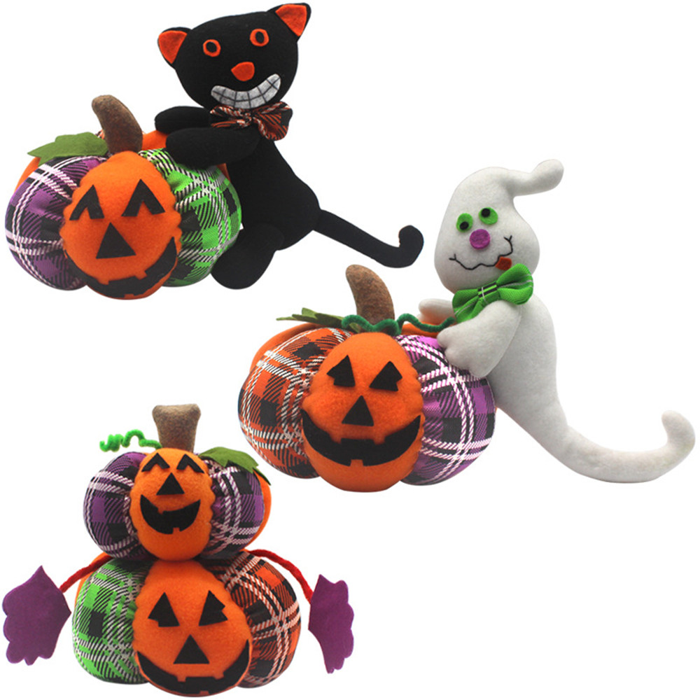 Halloween-Stuffed-Plush-Toy-30cm-Doll-Pumpkin-Ghost-Black-Cat-Cartoon-Party-Doll-1351458-1