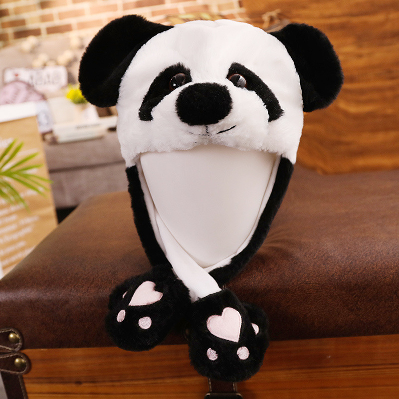 Panda-Ear-Hat-30CM-Can-Move-Airbag-Stuffed-Plush-Gift-Record-Video-Dance-Toy-Neckerchief-1411430-1