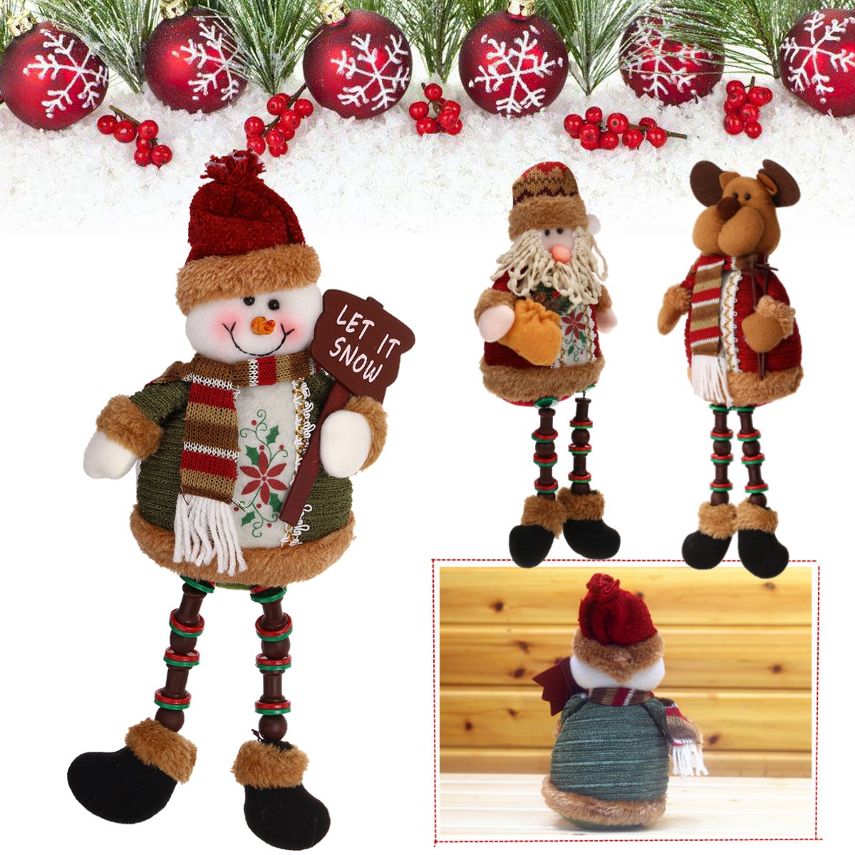 Santa-Snowman-Reindeer-Doll-Christmas-Decoration-Tree-Hanging-Ornament-Gift-1352337-2