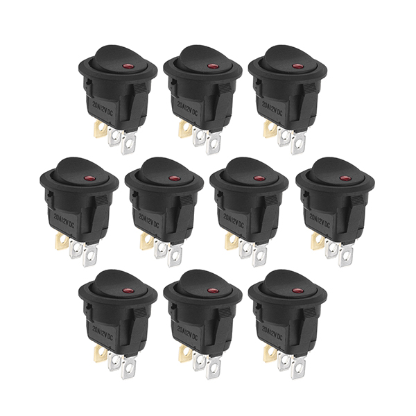 10Pcs-Rocker-Switch-with-Red-LED-Light-OnOff-Round-Boat-Rocker-Switch-20A12V-DC-1277278-2