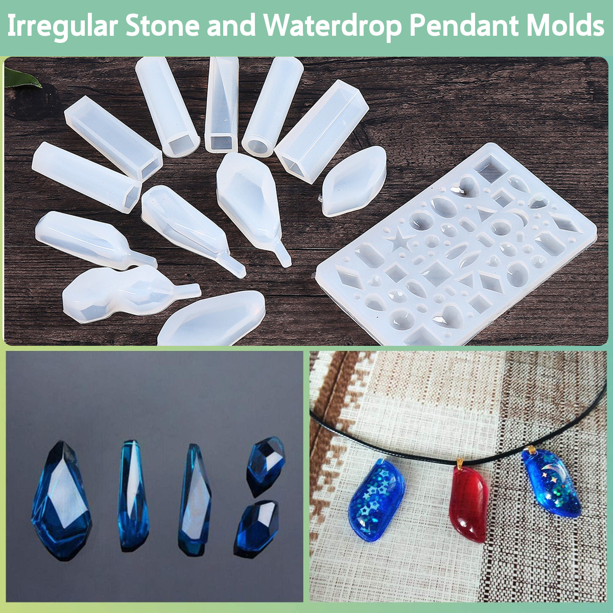 118PCS-DIY-Crystal-Glue-Resin-Silicone-Jewelry-Molds-Project-Gift-Pendant-Decoration-Mould-Tools-Set-1664749-4
