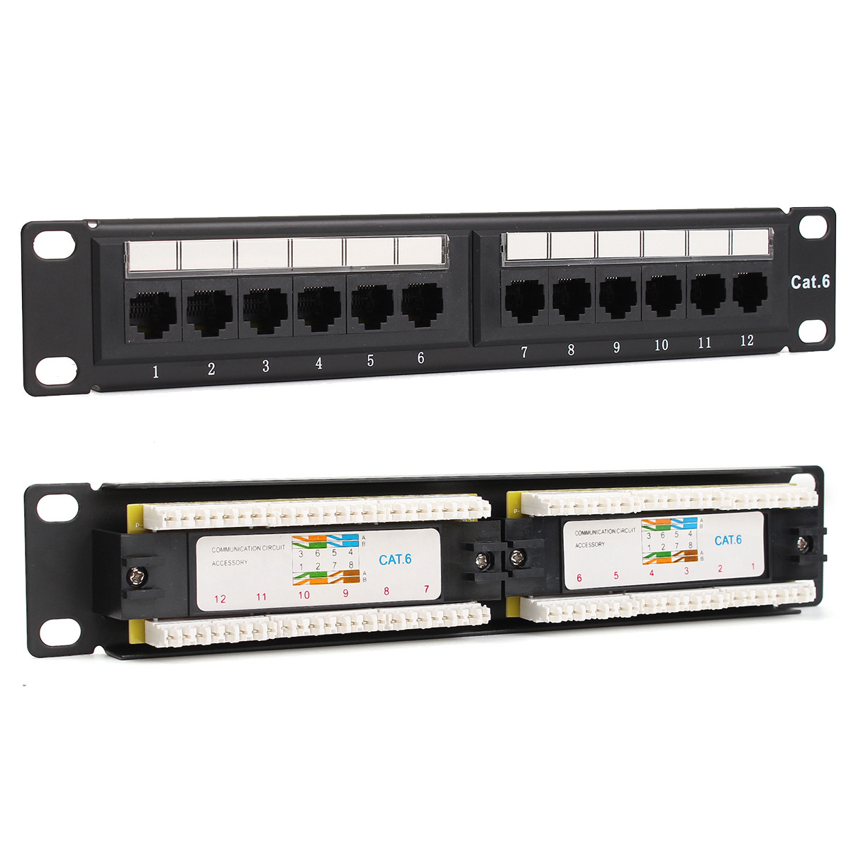 12-Port-Cat6-Cat5-RJ45-Patch-Panel-Ethernet-Network-Rack-Wall-Mounted-Bracket-1219880-2