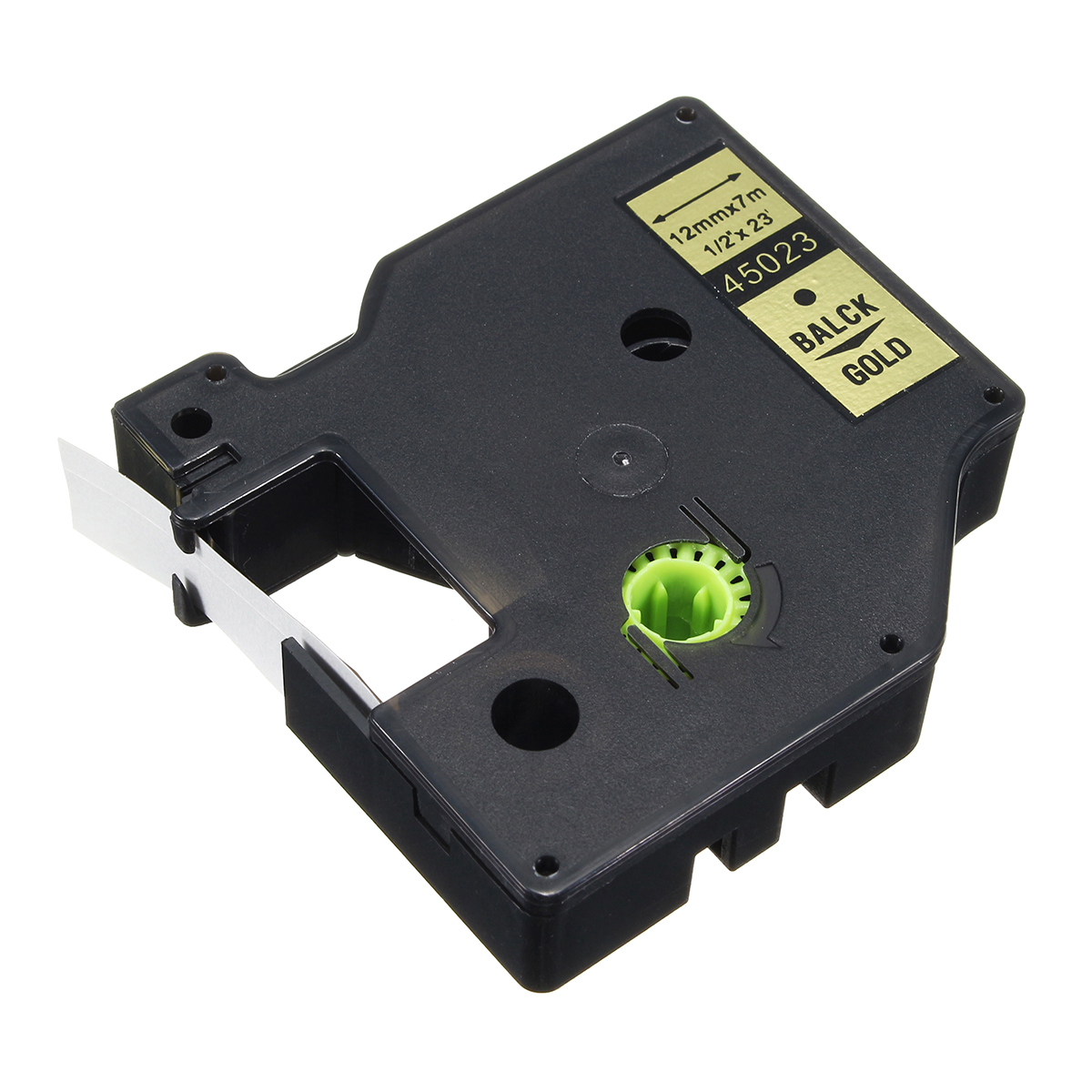 12mmx7m-Plastic-Label-Tape-Compatible-For-Dymo-D1-LetraTag-45016-45017-45018-45019-1559360-5