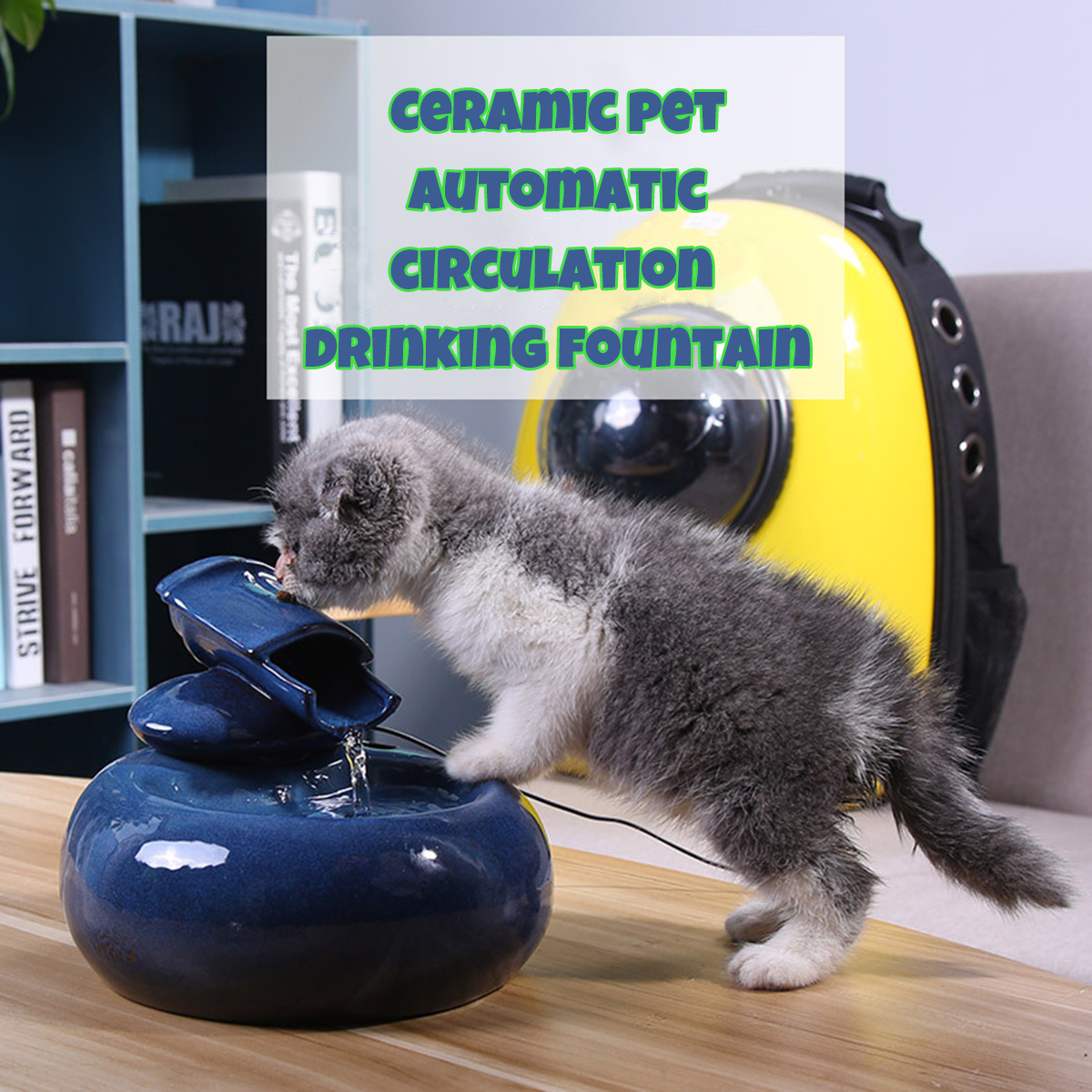 1300ml-Smart-Ceramic-Pet-Automatic-Waterer-Circulating-Water-Dispenser-Fountain-For-Pet-1587881-1