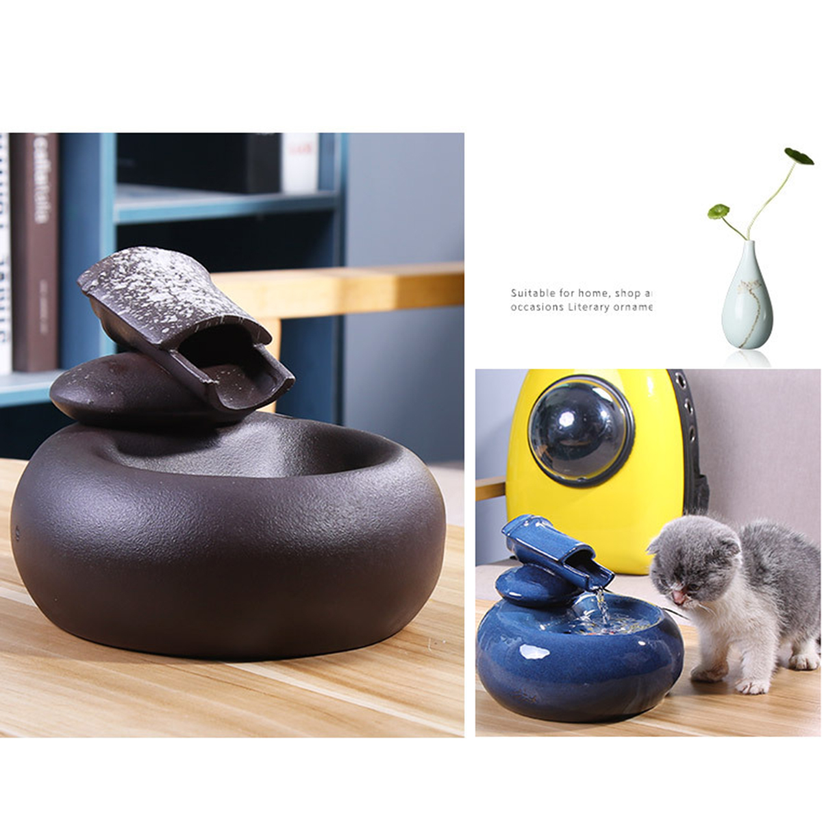 1300ml-Smart-Ceramic-Pet-Automatic-Waterer-Circulating-Water-Dispenser-Fountain-For-Pet-1587881-2