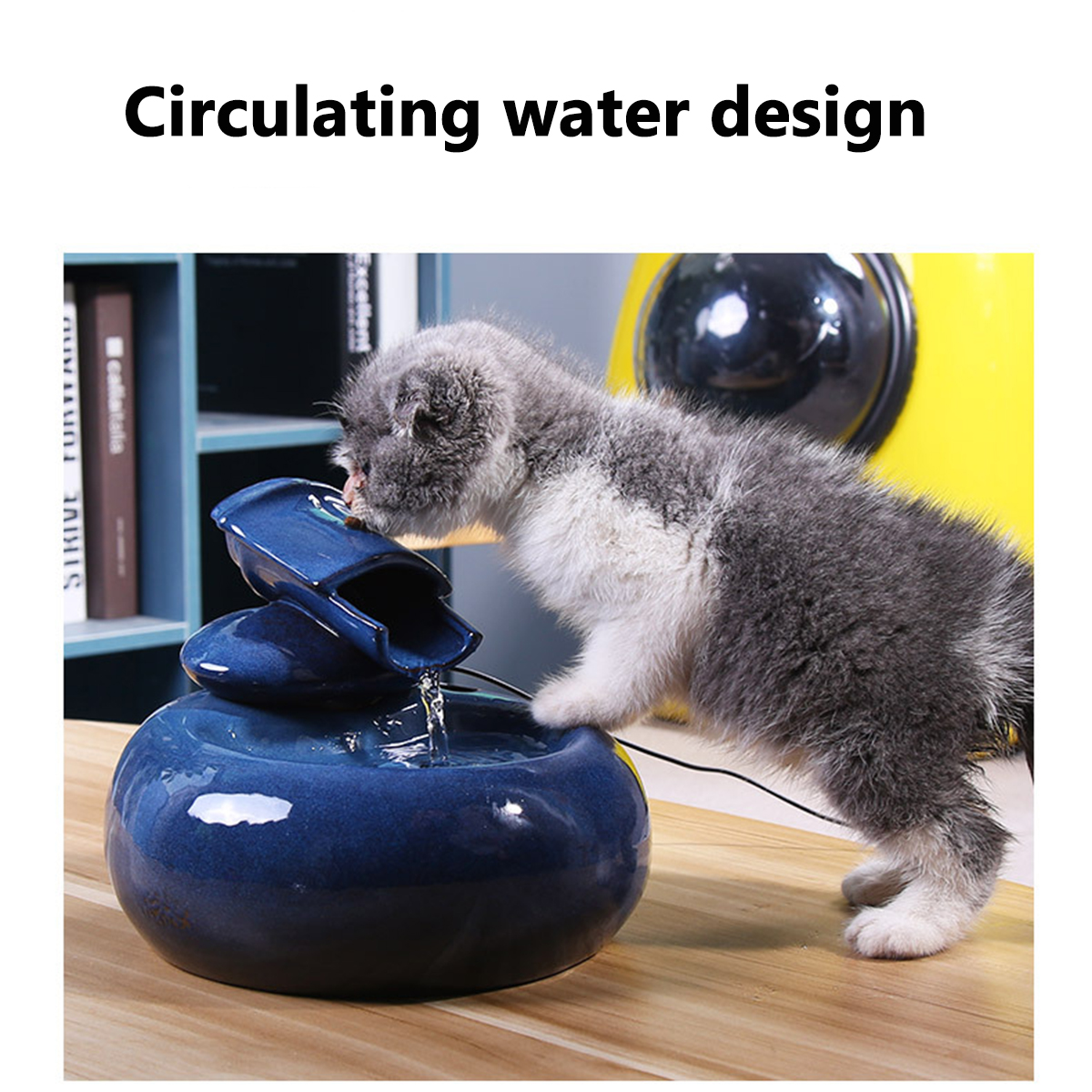 1300ml-Smart-Ceramic-Pet-Automatic-Waterer-Circulating-Water-Dispenser-Fountain-For-Pet-1587881-6