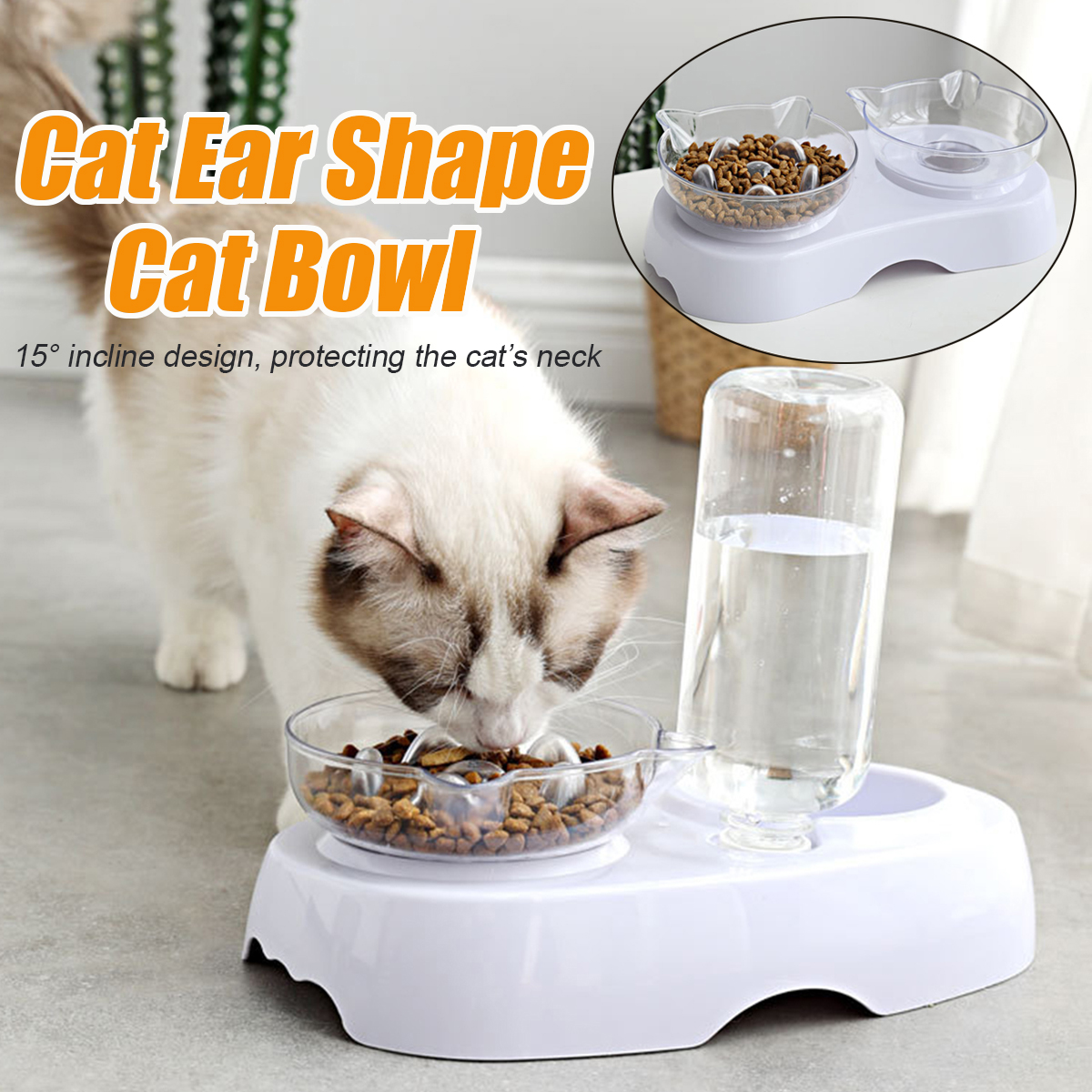 15-Degrees-Incline-Oblique-Pet-Cat-Dog-Bowl-Detachable-Cat-Ears-Shape-Drinking-Eating-Feeding-Bowl-1585760-2