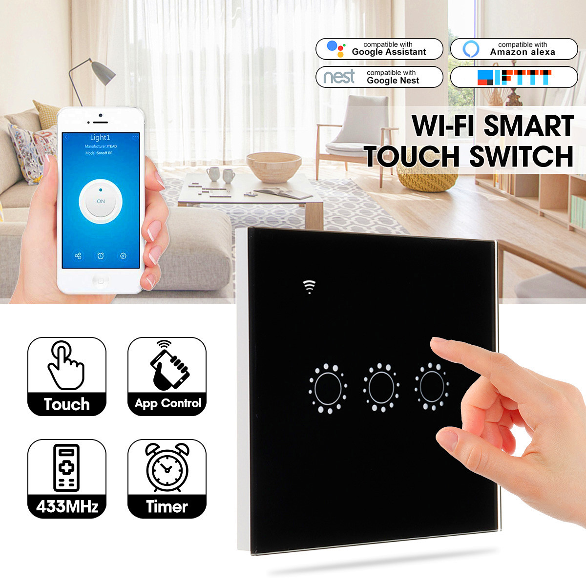 250V-10A-123-Gang-Smart-WiFi-Light-Touch-Switch-RF-APP-Remote-Control-Socket-1458100-1
