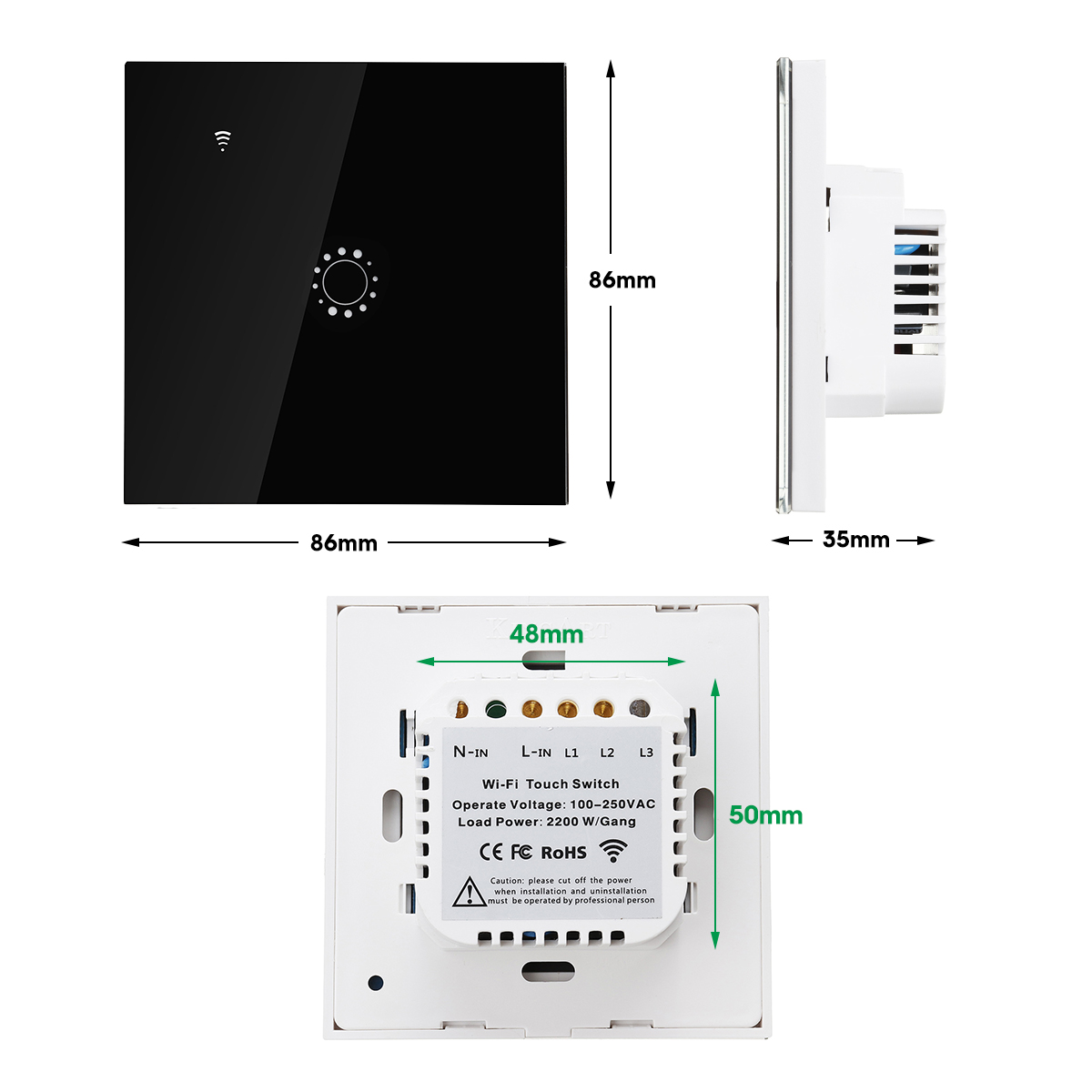 250V-10A-123-Gang-Smart-WiFi-Light-Touch-Switch-RF-APP-Remote-Control-Socket-1458100-10