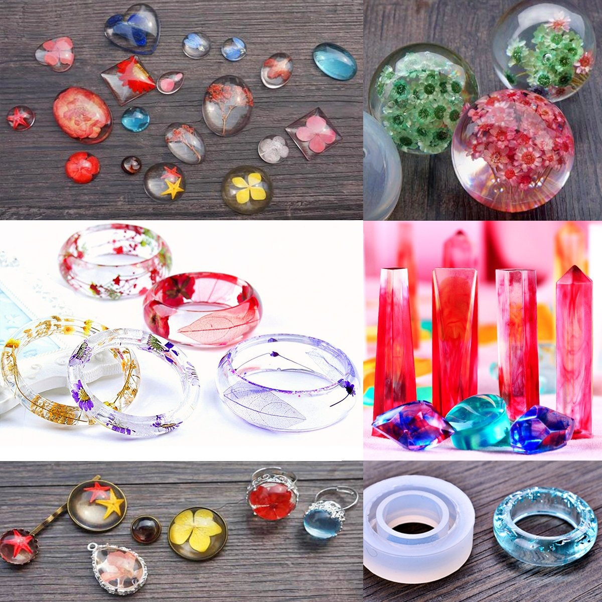79Pcs-DIY-Creative-Crystal-Epoxy-Mould-Jewelry-Silicone-Accessories-Resin-Casting-Molds-1460810-4