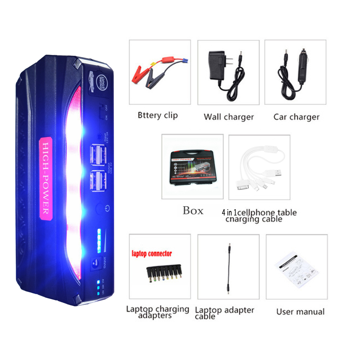 82000mAh-4-USB-Multi-function-Auto-Jump-Starter-LED-Emergency-Battery-Power-Bank-1386900-3