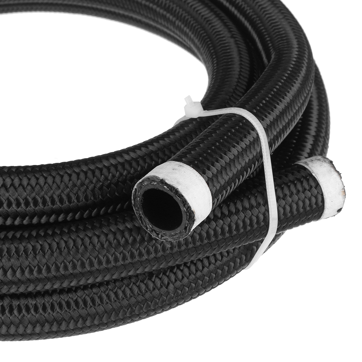 8FT-AN4AN6AN8AN10-Car-Fuel-Hose-Oil-Gas-Line-Nylon-Stainless-Steel-Braided-Black-1682377-3