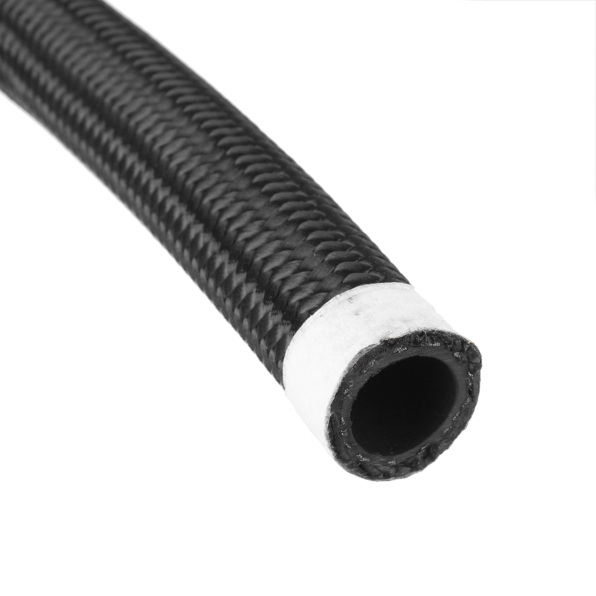 8FT-AN4AN6AN8AN10-Car-Fuel-Hose-Oil-Gas-Line-Nylon-Stainless-Steel-Braided-Black-1682377-4