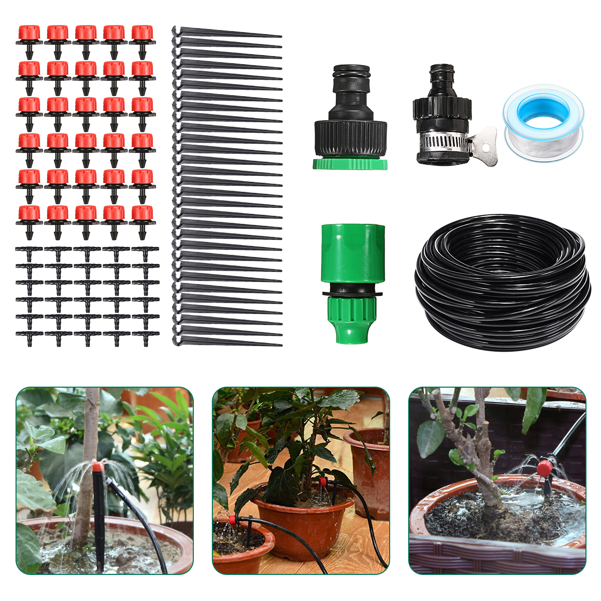 95pcs-82ft-Micro-Drip-Irrigation-System-Plant-Self-Watering-DIY-Garden-Hose-1613452-2